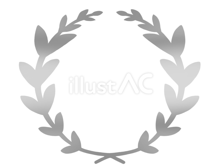 月桂樹（銀色） 月桂樹,月桂冠,銀のイラスト素材