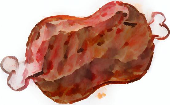 漫畫肉, JPG 漫畫肉, 卡通肉, 帶骨的肉, 食品, JPG