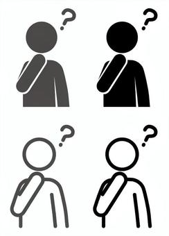 認知症痴呆症でボケが出てきた人や考え事 悩む,認知症,物忘れ,痴呆,ぼける,記憶喪失,健忘症,記憶障害,知的障害,アルツハイマーのイラスト素材