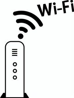 Wi-Fi　　 wi-fi,無線,電波,ネット,環境,ルーター,文字,白黒のイラスト素材