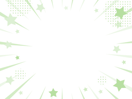 緑の星の集中線が広がるキラキラ背景 背景,集中線,星,フレーム,ポップ,コミック,漫画,ドット,水玉,パターンのイラスト素材