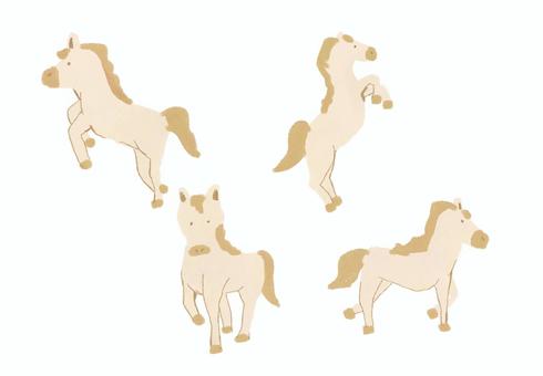 白馬　イラスト ウマ,馬,白馬,動物,かわいい,生き物,年賀状,2026年,干支,午年のイラスト素材