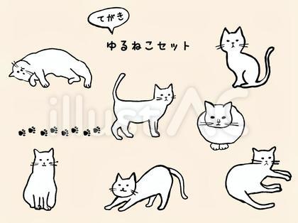 手描きゆるねこセット