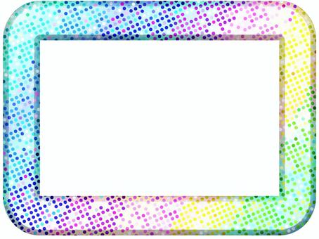 ドットのフレ−ム ドット,柄,パターン,フレーム,ポストカード,メッセージカード,飾り枠,あしらい,背景なし,細かいのイラスト素材