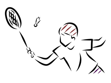 バドミントン バドミントン,スポーツ,部活,手書き,シンプル,イラスト,商用フリー,フリー素材,挿絵,ラフ画のイラスト素材