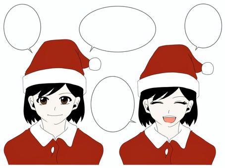 サンタクロースのイラスト サンタクロースのイラスト イラスト,人物,サンタクロース,冬,年中行事,年間行事,クリスマス,かわいい,吹き出し,テキストのイラスト素材