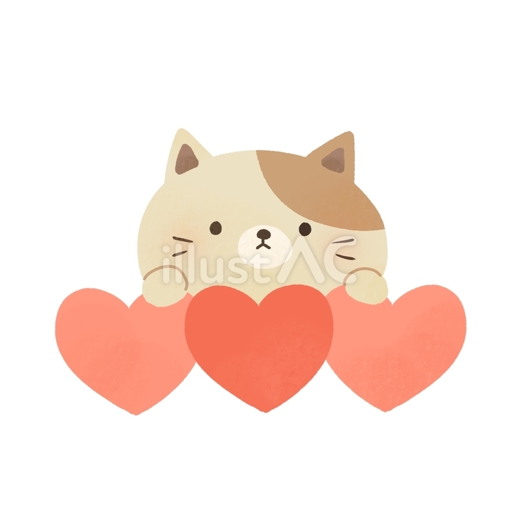 猫とハート 猫,ハート,バレンタインのイラスト素材