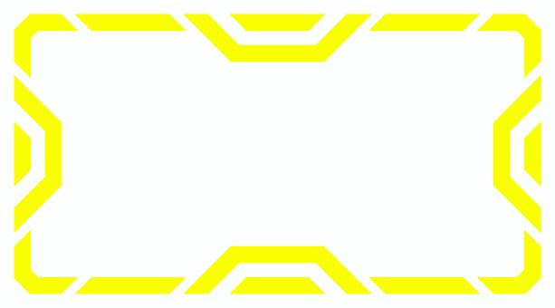 サイバーフレーム4黄色 サイバー,サイバーパンク,ジオメトリック,機械,メカ,近未来,sf,画面,幾何学,模様のイラスト素材