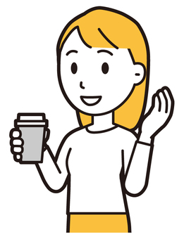  ロングヘア女性(黄)-265-バスト