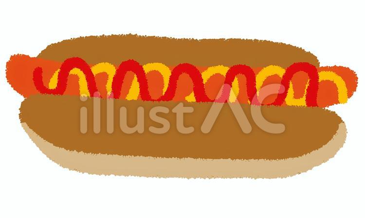 ホットドッグのイラストイラスト No 無料イラストなら イラストac