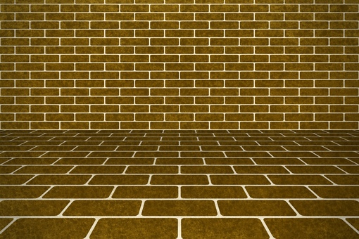 茶色いレンガの壁面と床の背景 レンガ,壁,床,背景,煉瓦,壁紙,外装,ブロック,茶色,焦げ茶のイラスト素材