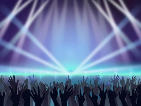 ライブ会場 推し活,コンサート,ライブ,ステージ,会場,フェス,祭,照明,キラキラ,放射のイラスト素材