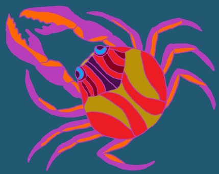 Illustration, crab, crustacean, seafood, 