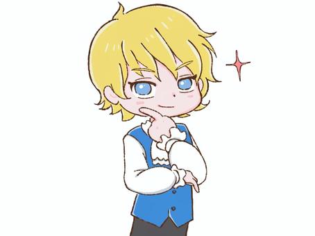 ドヤ顔の令息 ドヤ顔,ニヤリ,ほくそ笑む,不敵,笑顔,腕組み,偉そう,高圧的,自信家,自信満々のイラスト素材