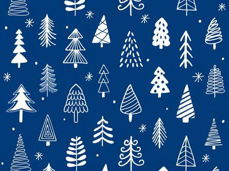クリスマスツリーの北欧パターン背景 冬,ツリー,森,北欧,かわいい,優しい,ほっこり,シンプル,ナチュラル,クリスマスのイラスト素材