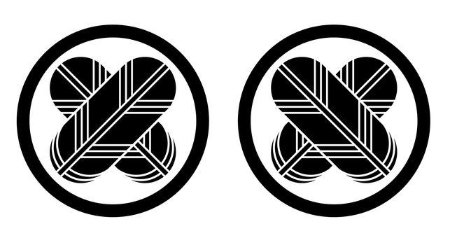 鷹の羽 家紋,紋,文様,紋様,鷹,鷹の羽,動物紋,象徴,旗印,家系のイラスト素材