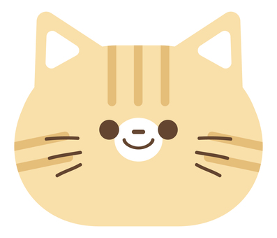 ねこちゃん（茶トラ） 猫,動物,かわいい,茶トラ,ひげ,アイコン,イラストのイラスト素材