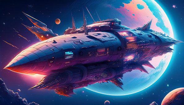 巨大な宇宙船