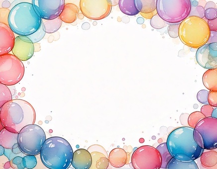 シャボン玉のフレーム素材