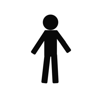 男性のシルエットのイラスト 男性,男,人物,シルエット,アイコン,標識,案内表示,トイレマーク,黒,人型のイラスト素材