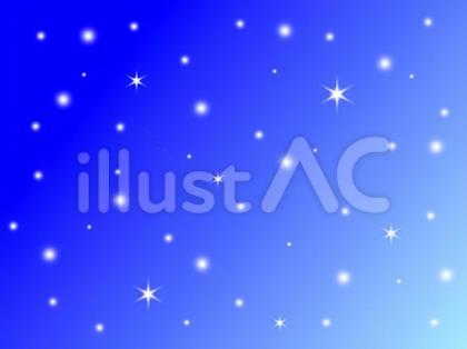 雪 キラキラ 星 夜空 背景 ブルー