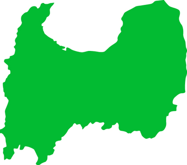 Toyama prefecture _ Silhouette _ green, , JPG, PNG and AI