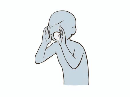 叫ぶドローイング デッサン,人形,ラフ,ポーズ,叫ぶ,声,出す,ドローイング,呼びかけ,大声のイラスト素材