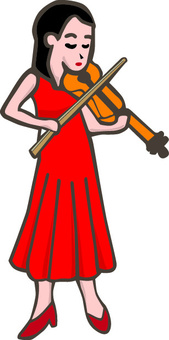 Violin classical music performer, violin, classic, musician, JPG, PNG and AI