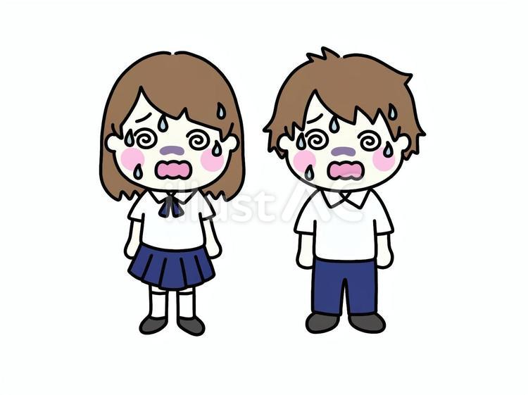 体調不良　学生 学生,体調不良,不調のイラスト素材