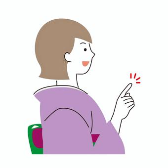 身穿和服的女人側身(指點), JPG, PNG 和 AI 身穿和服的女人側身(指點), 女子, 和服, 日本, JPG, PNG 和 AI