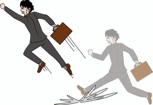 Illustration, jump, hurry up, rush, 