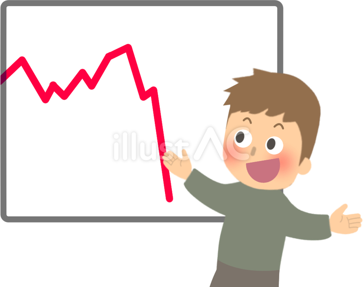 株価暴落で喜ぶ男性 株価,暴落,市場のイラスト素材