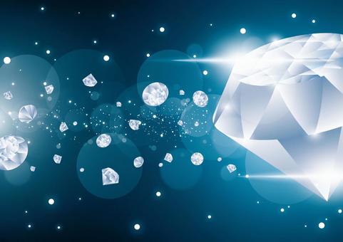 青色の洗練されたダイヤモンドの背景素材 ダイヤモンド,宝石,結晶,光,パーティクル,フレア,青色,背景のイラスト素材