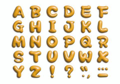 フォント04＿アルファベット大文字カラー アルファベット,alphabet,ぷっくり文字,立体文字,書体,フォント,font,ロゴ,文字,手書きのイラスト素材