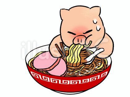 ラーメンを食べる