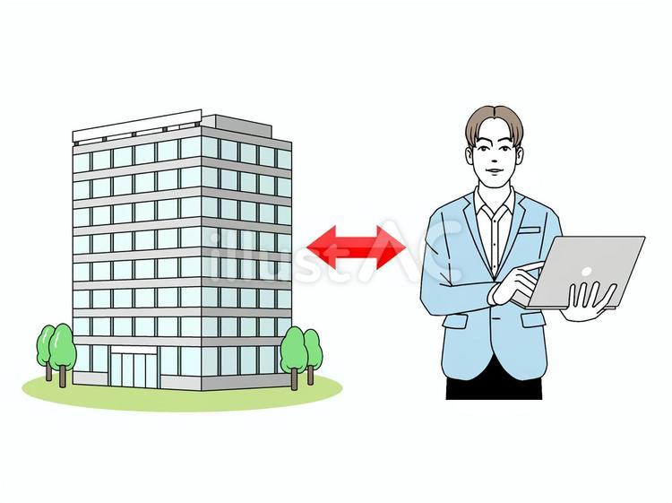 企業と取引_人 人,人物,男のイラスト素材