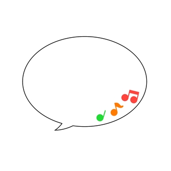 3つの音符の吹き出し2 吹き出し,音符,音楽,四分音符,八分音符,セリフ,コメント,オシャレのイラスト素材