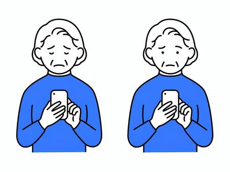 Illustration, female, senior, senior citizens, 