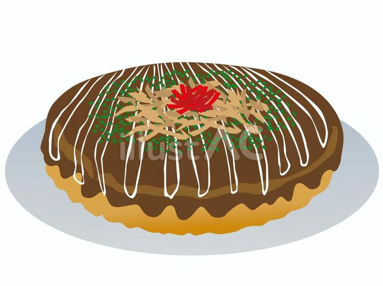 お好み焼き01/縁日115 お好み焼き,メニュー,屋台のイラスト素材