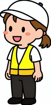 白の倉庫作業員の女子です。 倉庫,作業員,シンプル,輸送,物流,労働,仕事,スタッフ,搬入,作業のイラスト素材