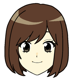 ボブヘアの女の子 ボブ,女の子,人物,かわいい,顔,茶髪のイラスト素材