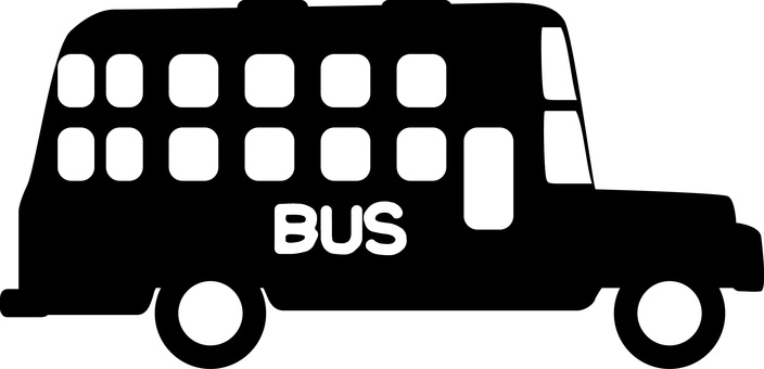 二階建てバス　 二階建てバス,観光,レトロ,昔,車,移動,白黒,かわいい,シルエットのイラスト素材