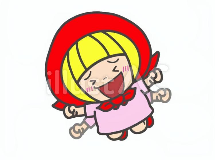 大喜びの赤ずきんちゃん‼️ 赤ずきん,女の子,女子のイラスト素材