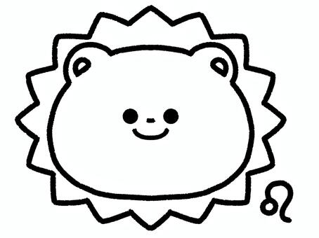 獅子座（線） 獅子座,ライオン,黄道十二宮,星座,12星座,占い,星,西洋占星術,ホロスコープ,サインのイラスト素材