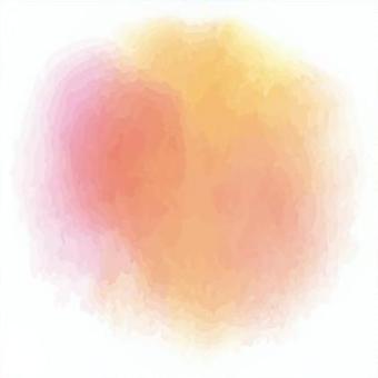 デザイン素材794 水彩,オレンジ,丸,テクスチャ,インク,ふわふわ,かわいい,ぼかし,ナチュラル,素材のイラスト素材