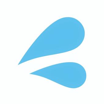 汗マーク（ライトブルー・2つ） 汗マーク,汗,水滴,2つ,ライトブルー,シンプル,焦る,慌てる,困る,ヒヤヒヤのイラスト素材