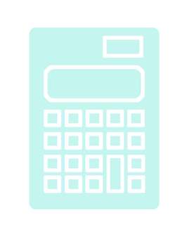 電卓（計算機） 電卓,計算,シンボル,おしゃれ,シンプル,事務用品,文房具,事務,計算機,ステーショナリーのイラスト素材