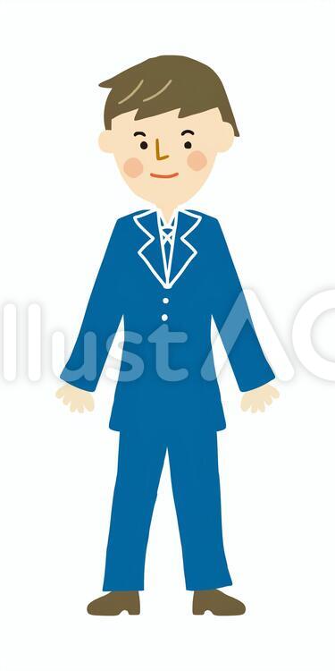 男性社員 社員,ビジネス,会社員のイラスト素材