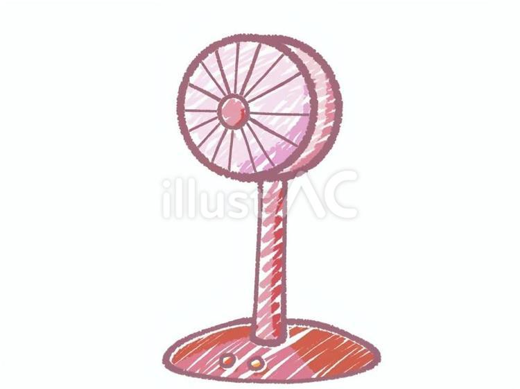ピンクの扇風機 扇風機,風,家電のイラスト素材