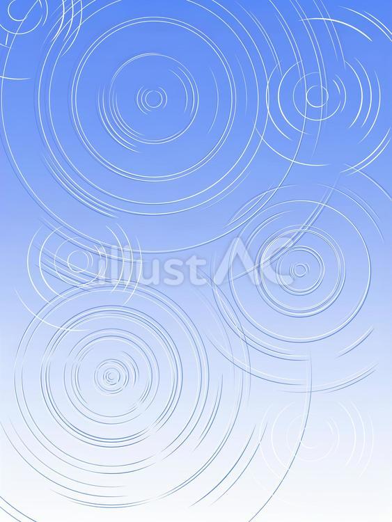 水の波紋①　青色 水,波紋,青色のイラスト素材